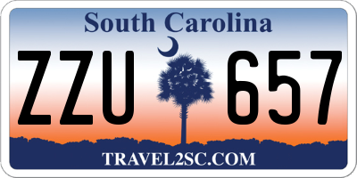 SC license plate ZZU657