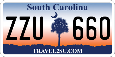 SC license plate ZZU660