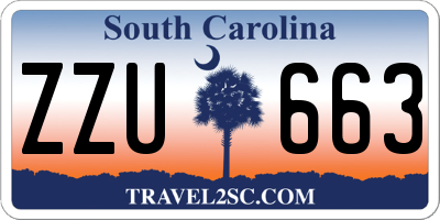 SC license plate ZZU663