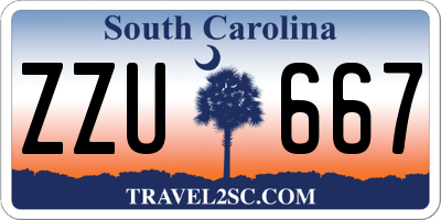 SC license plate ZZU667