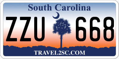 SC license plate ZZU668