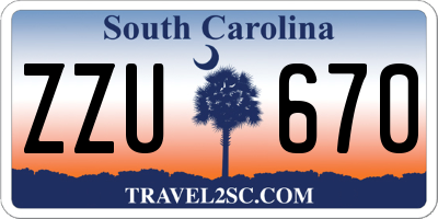 SC license plate ZZU670