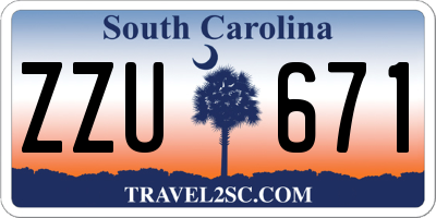 SC license plate ZZU671