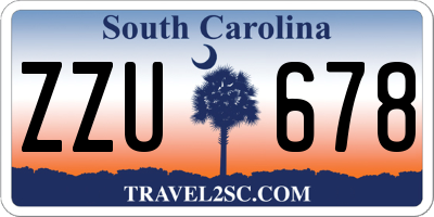 SC license plate ZZU678