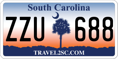 SC license plate ZZU688