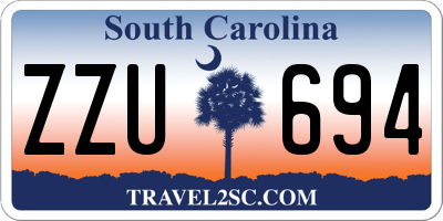 SC license plate ZZU694