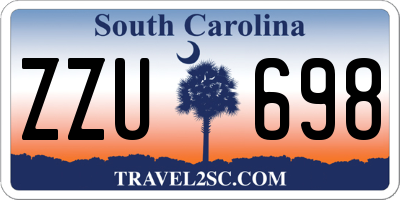 SC license plate ZZU698