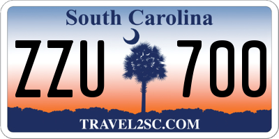 SC license plate ZZU700