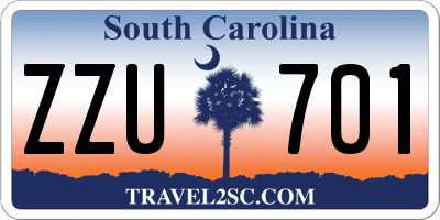 SC license plate ZZU701