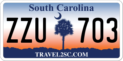 SC license plate ZZU703