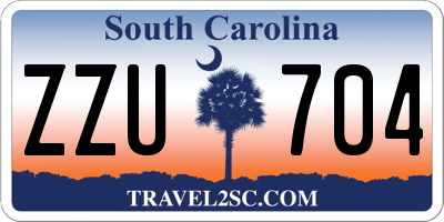 SC license plate ZZU704