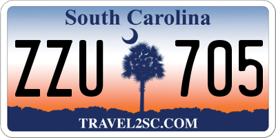 SC license plate ZZU705