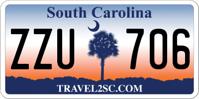 SC license plate ZZU706