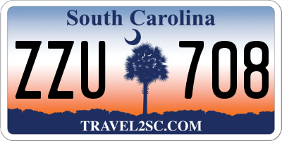 SC license plate ZZU708