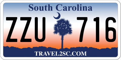 SC license plate ZZU716