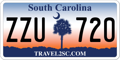 SC license plate ZZU720