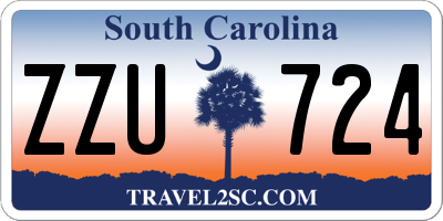 SC license plate ZZU724