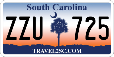SC license plate ZZU725