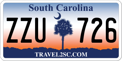 SC license plate ZZU726