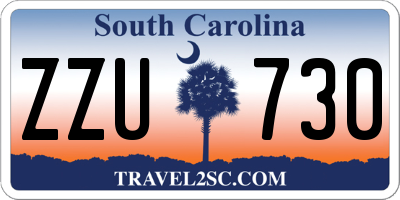 SC license plate ZZU730