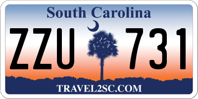 SC license plate ZZU731