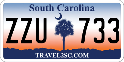 SC license plate ZZU733