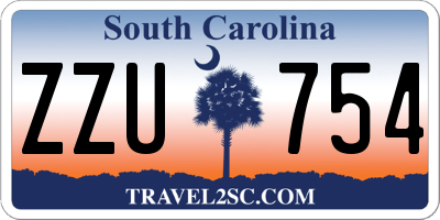 SC license plate ZZU754