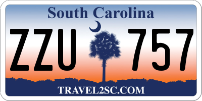 SC license plate ZZU757