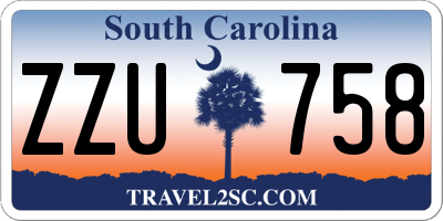 SC license plate ZZU758