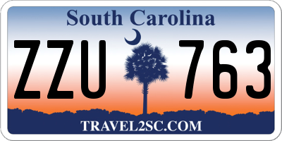 SC license plate ZZU763