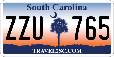 SC license plate ZZU765