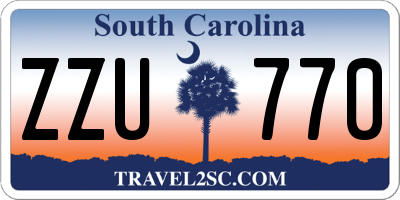 SC license plate ZZU770