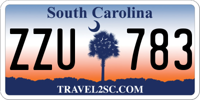 SC license plate ZZU783