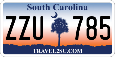 SC license plate ZZU785