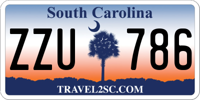 SC license plate ZZU786