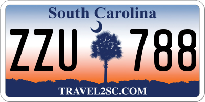 SC license plate ZZU788