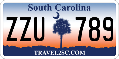 SC license plate ZZU789