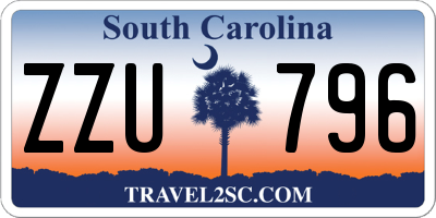 SC license plate ZZU796