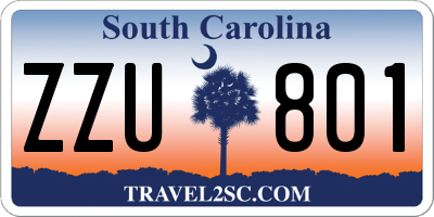 SC license plate ZZU801