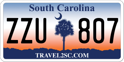 SC license plate ZZU807