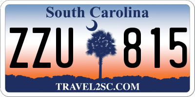 SC license plate ZZU815