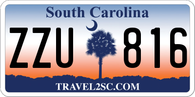SC license plate ZZU816