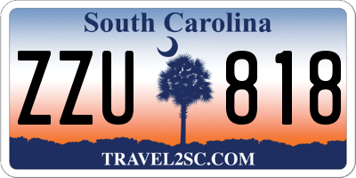 SC license plate ZZU818