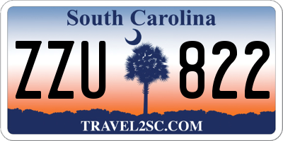 SC license plate ZZU822