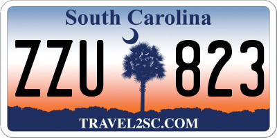 SC license plate ZZU823