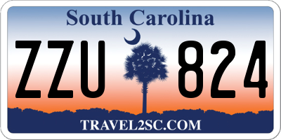 SC license plate ZZU824