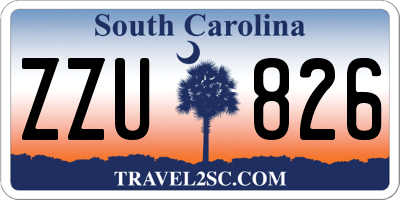 SC license plate ZZU826