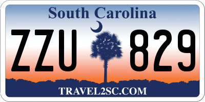 SC license plate ZZU829