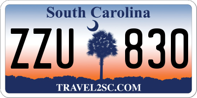 SC license plate ZZU830