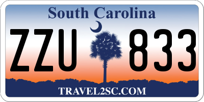SC license plate ZZU833
